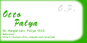 otto palya business card