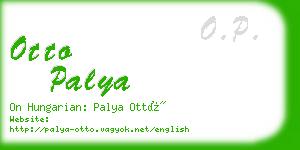 otto palya business card